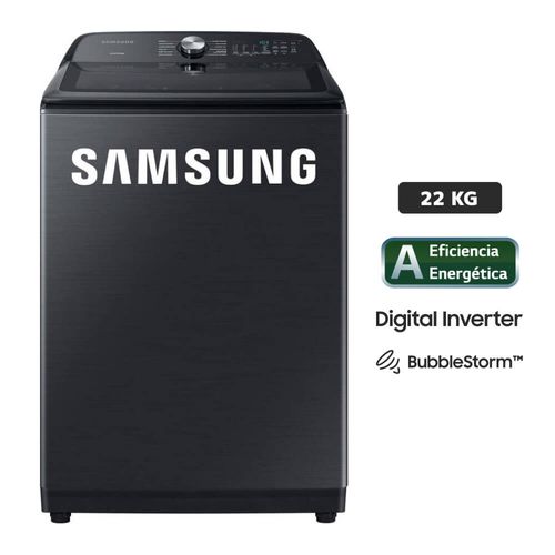 Lavadora SAMSUNG Carga Superior 22 Kg WA22A8377GV Negro