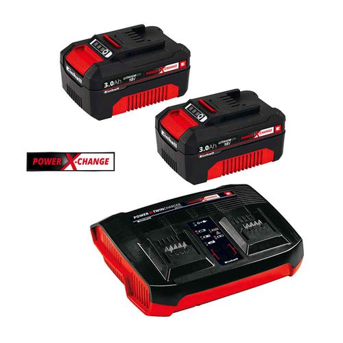Cargador + 2 baterías 3.0 AH 18V Starte kit Einhell