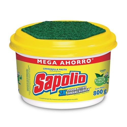 Lavavajilla en pasta Sapolio Limón 800gr