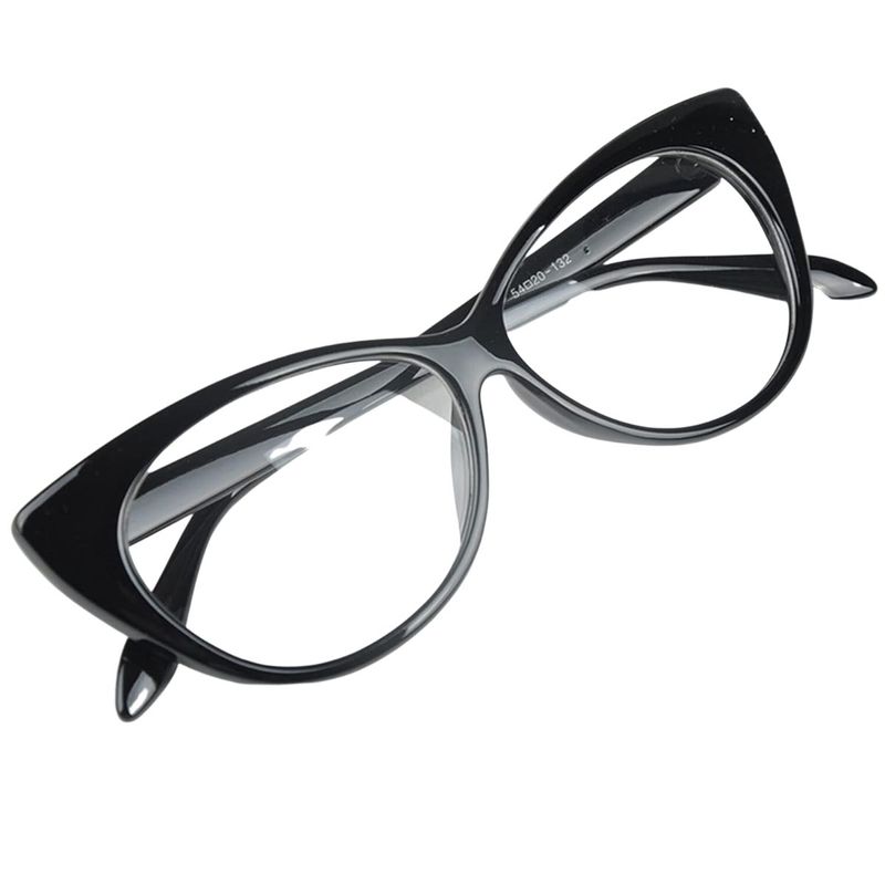 Lentes-De-Montura-Cat-Eye-Negro-Brillante-Big