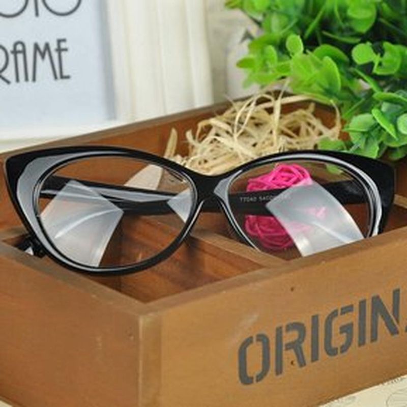 Lentes-De-Montura-Cat-Eye-Negro-Brillante-Big