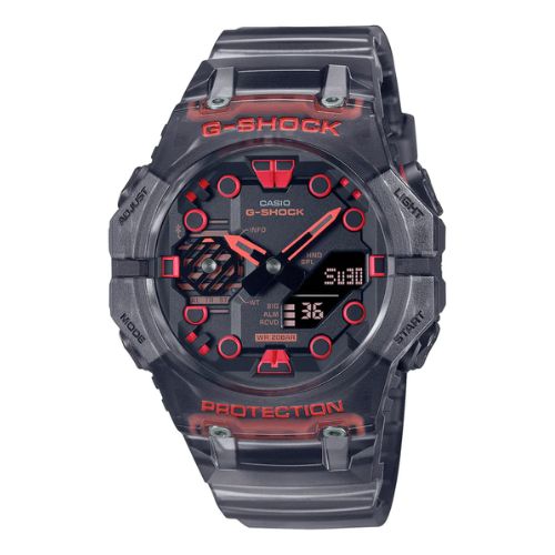 Reloj G-Shock Resina Transparente Negro Rojo GAB001G-1A G-SK-111
