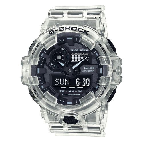 Reloj G-Shock Resina Gris Transparente con Negro GA-700SKE G-SK-9