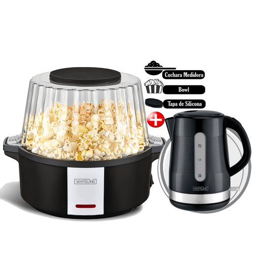 Combo Máquina  Pop Corn Maker B015 + Hervidor WHITELINE