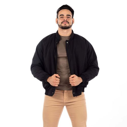 Casaca Kaeroshy Cuello Chino Negro XXXL