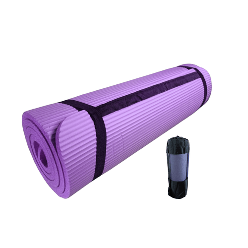 Colchoneta Yoga Mat Gruesa 15 mm Premiun con Bolso y Sujetador Color Morado