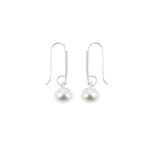 Aretes Colgantes conPerla Plata 925