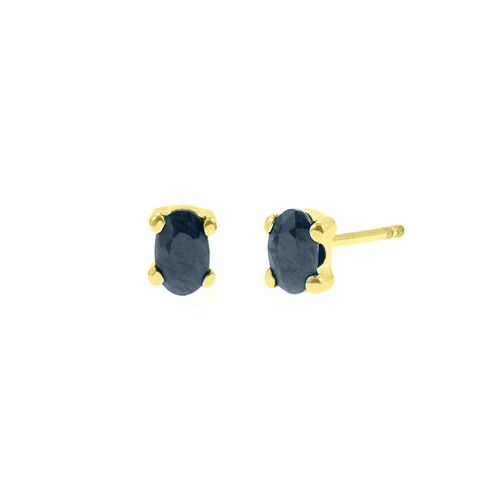 Aretes Zafiro Oval Oro 18K