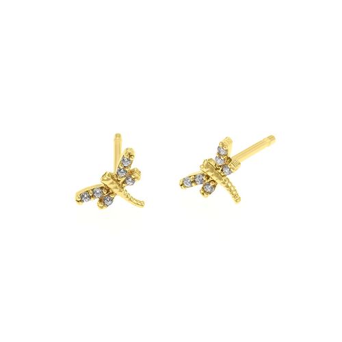 Aretes dragon-fly Oro 18K