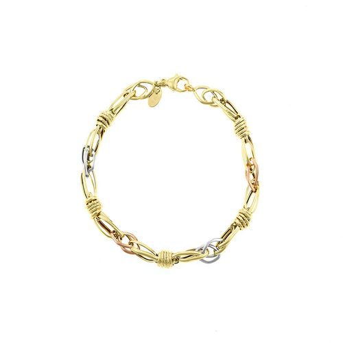 Pulsera Donas Entrelazadas Oro 18K