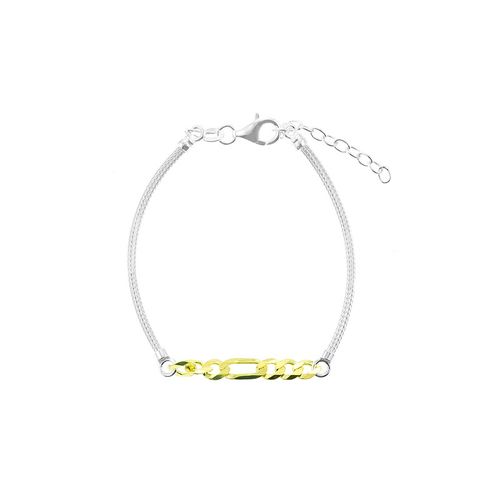Pulsera Figaro Plata 925 Goldensilver