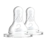 Set-x2-unds-de-Tetina-de-Silicona-nivel-2-Boca-Estrecha