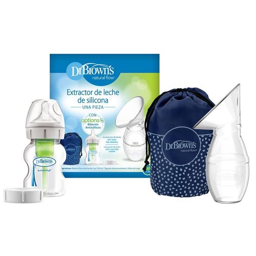 Colector de leche materna + Biberón boca ancha 5oz de polipropileno