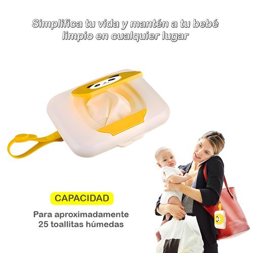 Estuche Plástico para Almacenar Toallitas Húmedas - Amarillo