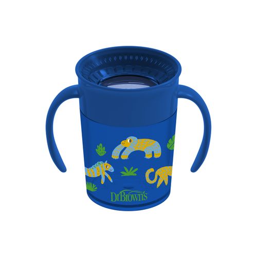 Vaso Con Asas “Cheers”, Azul estampado