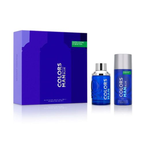 Set De Perfume Colors Man Blue Benetton Para Hombre Edt 100ml + Desodorante Spray 150ml