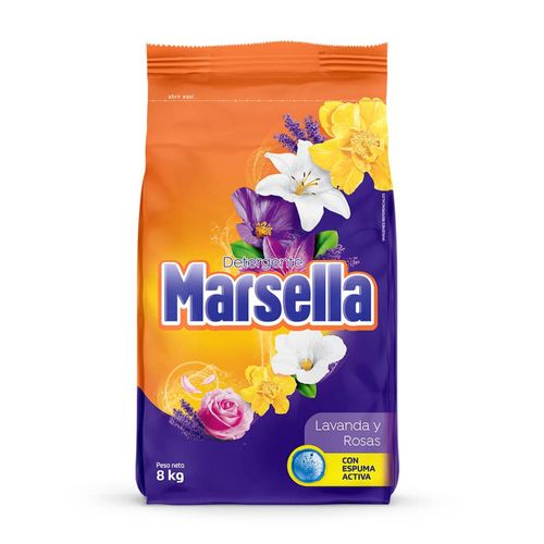 Detergente en Polvo Marsella Lavanda y Rosas 8kg