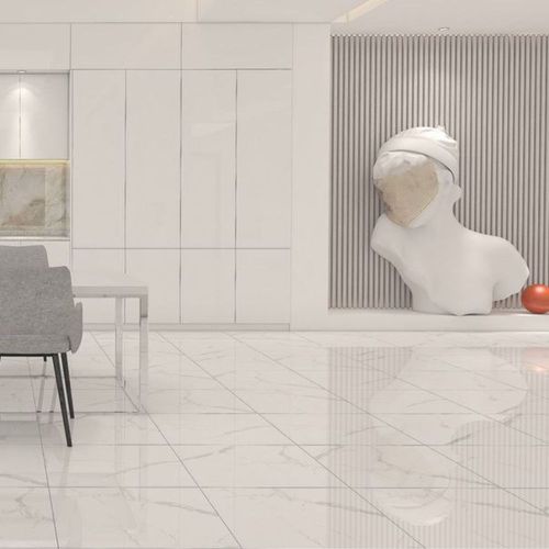 Piso Porcelanato Marmolizado Blanco 60x60cm 1.44m2 Orange