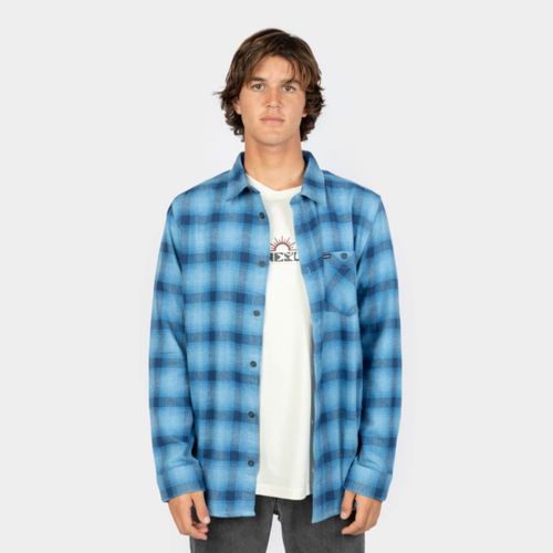 Camisa De Franela Redmond Plaid Azul Oscuro