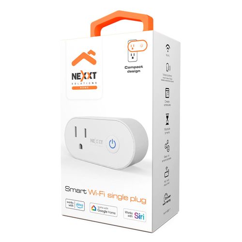 Enchufe inteligente Wi-Fi Nexxt NHP-S611 1 tomacorriente, diseño compacto, control de voz