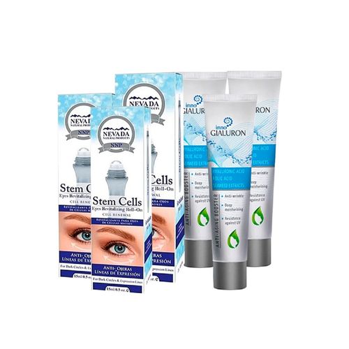 3 Contorno de Ojos Células Madres 15 ml + 3 Inno Gialuron