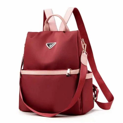 Mochila Antirrobo de Mujer Tipo Cartera Oxford Impermeable Rojo