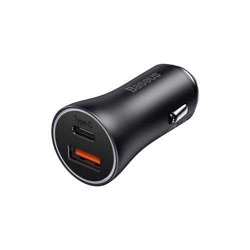 Cargador de Auto Baseus Carga Rápida 60W Dual 2 Puertos USB Tipo C