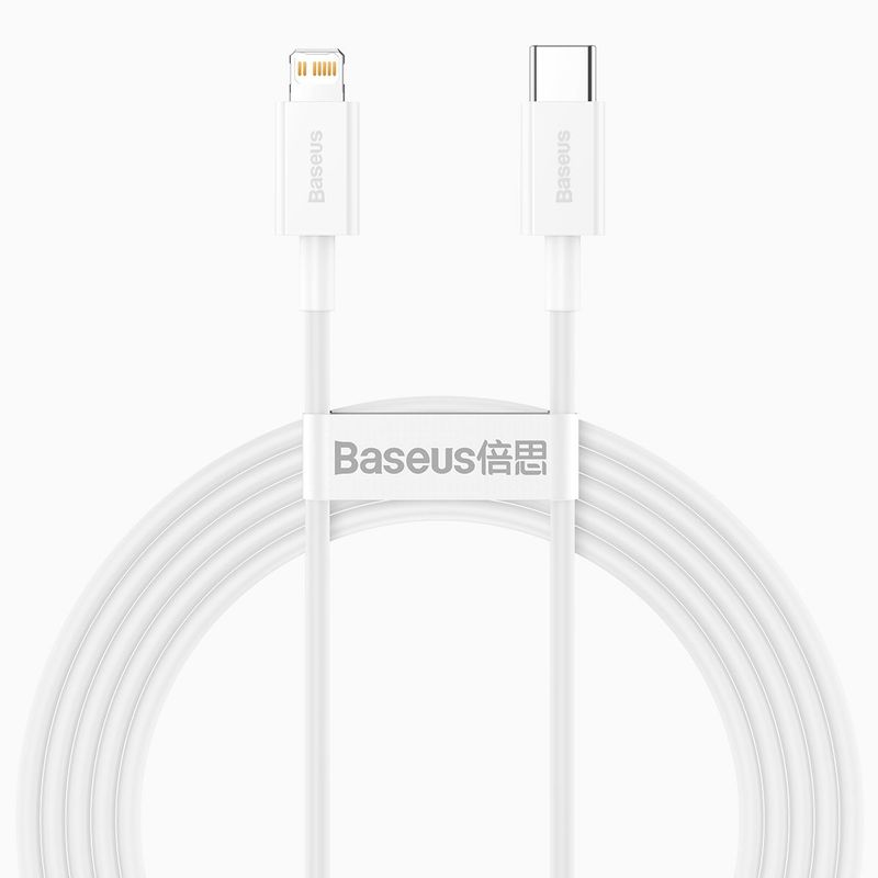 Cable-Baseus-USB-Tipo-C-a-Lightning-PD-20W-2-Metros-iPhone-iPad-Blanco