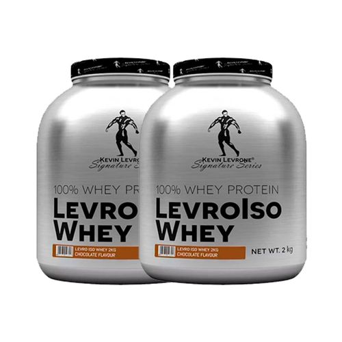 Pack 02 Proteina Isolatada Kevin Levrone Levroiso Whey 2Kg Chocolate