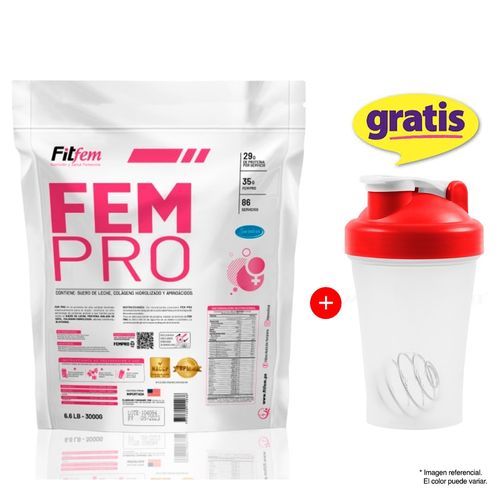 PROTEIN Fem pro 3000 gramos Vainilla + Shaker