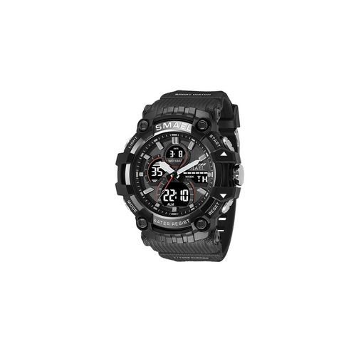 Reloj SMAEL 8079 Cronógrafo Cuarzo Resistente Agua Hora Dual Negro