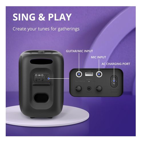 Parlante Halo 200 con microfono Tronsmart, portatil inalámbrico, Bluetooh, Karaoke