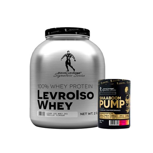 Pack Kevin Levrone Levroiso Whey 2kg Vainilla + Shaaboom Pump 385gr