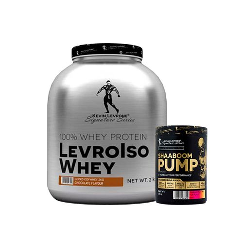 Pack Kevin Levrone Levroiso Whey 2kg Chocolate + Shaabom Pump 385gr