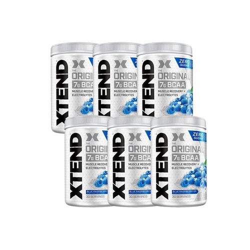 Pack 06 Xtend The Original 7g BCAA BlueRaspberry 405 gr - 30 servicios