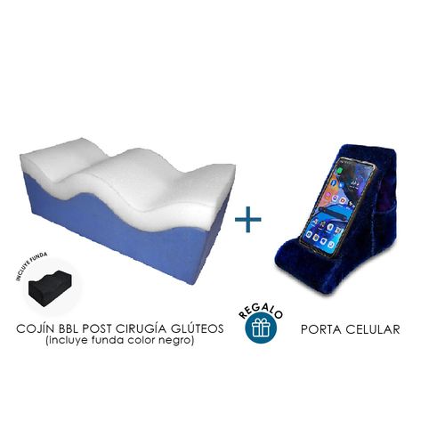 COJIN BBL POST CIRUGIA DE GLUTEOS REGALO PORTACELULAR  TERAFLEX  43x20x15 CM