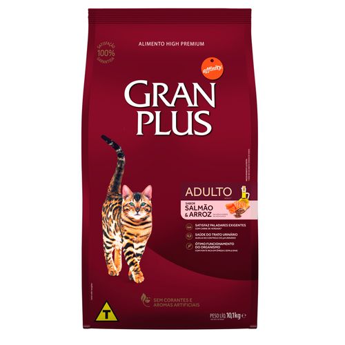 Comida para Gato Adultos Gran Plus Sabor Salmón y Arroz 10kg