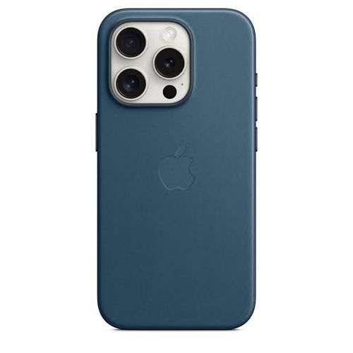 Case de cuero para iphone 13 PRO MAX, protector con logo Apple, color azul