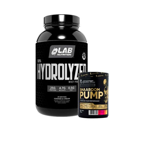 Pack HYDROLYZED Cookies and Cream 2lb+ Shaaboom Pump 385gr