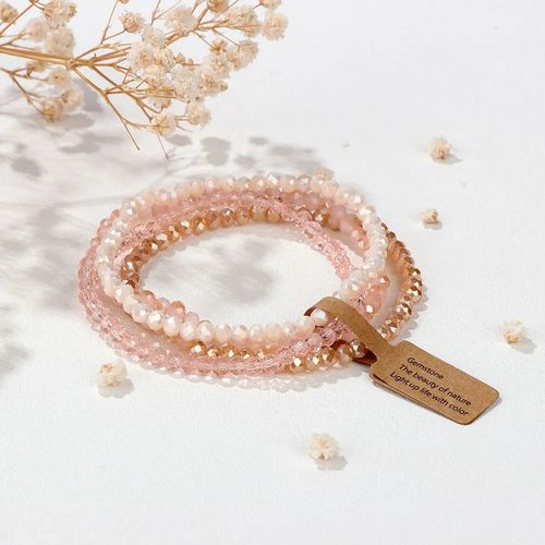 Pulsera Cielo Piedras Naturales Rosado