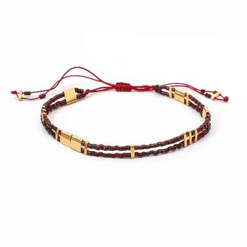 Pulsera Kei Cuentas de Tila Miyuki Rojo