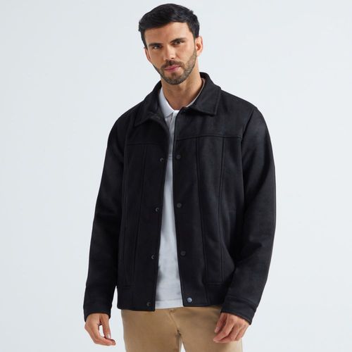 Casaca The Royal Parks Bomber Suede Hombre NEGRO