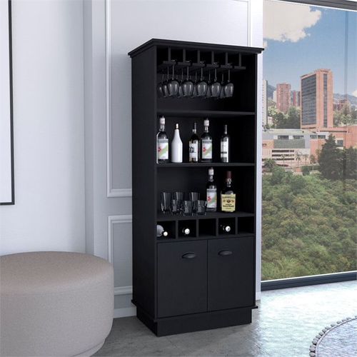 Mueble Bar Vinero Negro 75cm