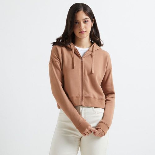 Polera Hypnotic Mujer Hood Zip CAMEL