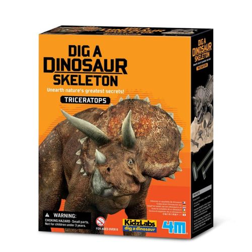 Juego De Mesa 4M Excava Y Arma Un Esqueleto De Triceratop