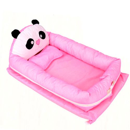 Cama Cuna Portátil Multifunción Panda Rosado