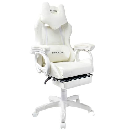 Silla Gamer Extingtion Sapp Gamuza-Cuerina Color Blanco