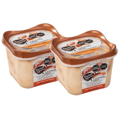 Pack Helado SIVIERO MARIA Caramello Salato Pote 1L x 2un