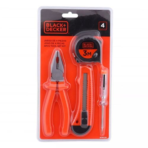 Kit de Herramientas Manuales 4 Piezas Black + Decker BD80291-840