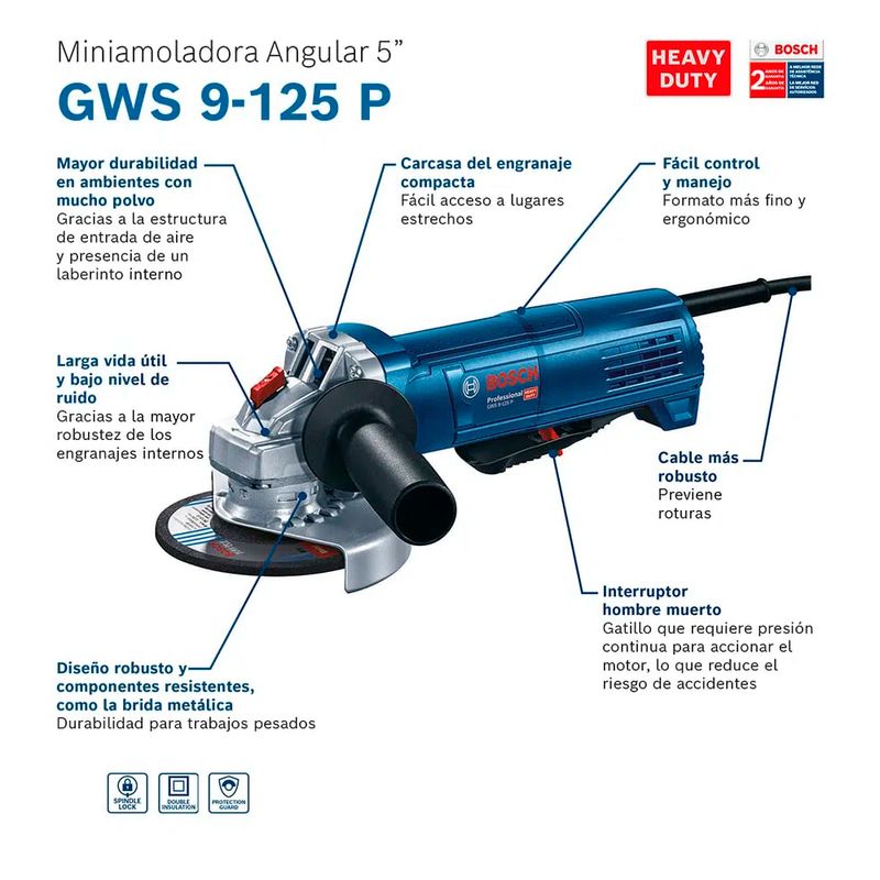 Esmeril-Amoladora-Bosch-GWS-9-125-P-900w-Protection